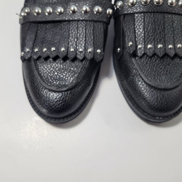 A New Day Women's Black Karoline Studded Fringe Backless Loafer Mules Size 6 - Picture 9 of 10